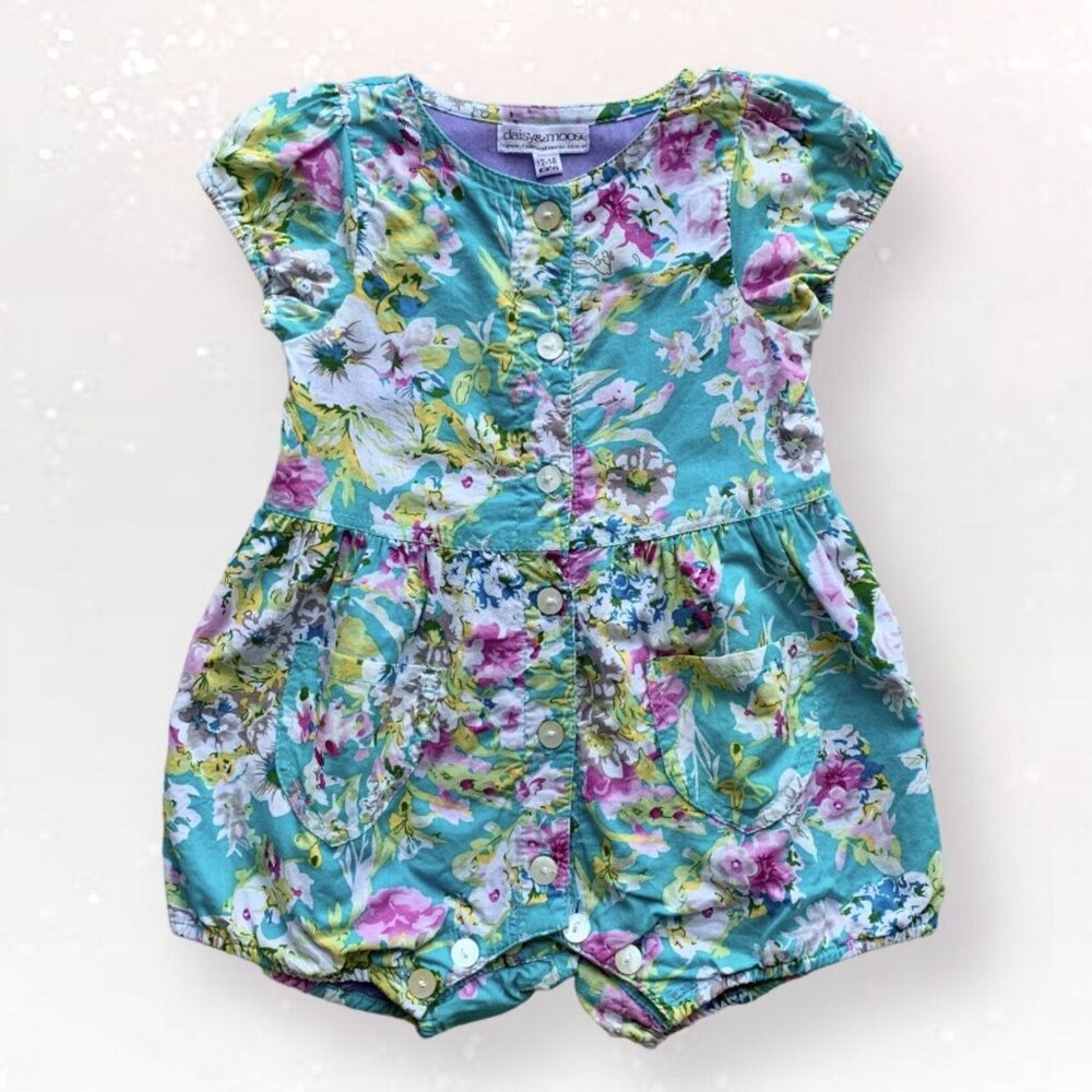 Daisy & Moose Blue Floral Playsuit Romper